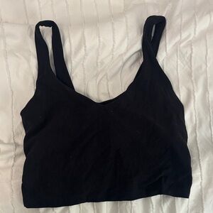 Lululemom Black Cropped Tank Top